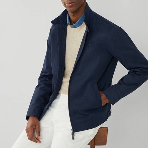 Navy Zip Jacket - Hackett London - Modalova