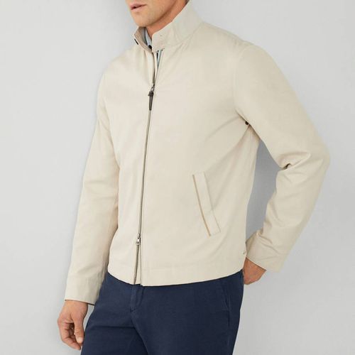 Beige Zip Jacket - Hackett London - Modalova