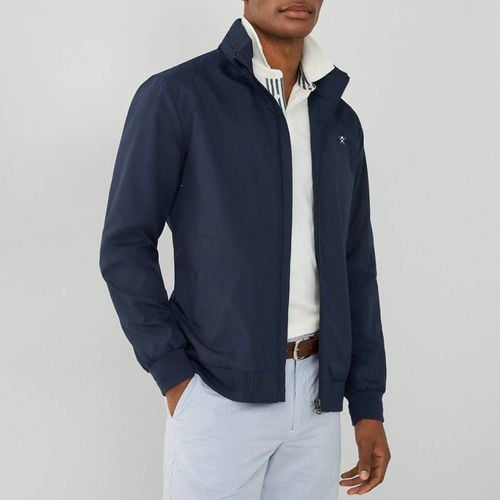 Navy Zip Hooded Jacket - Hackett London - Modalova