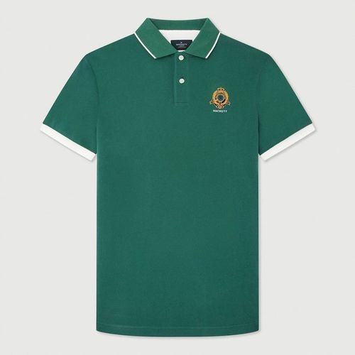 Green Shield Cotton Polo Shirt - Hackett London - Modalova
