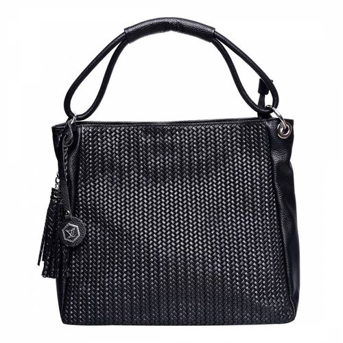 Black Leather Top Handle Bag - Luisa Vannini - Modalova