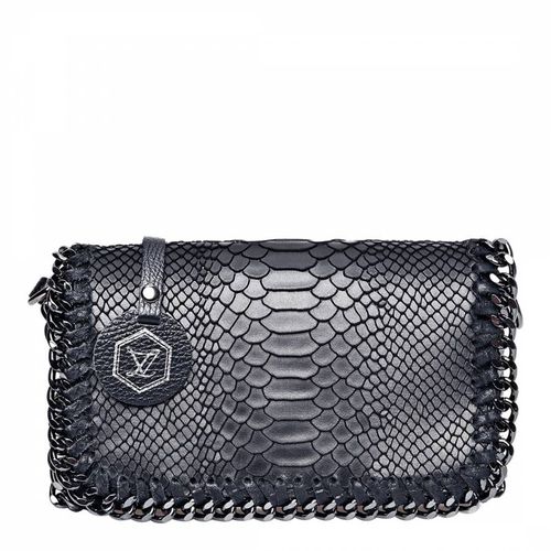 Black Leather Clutch - Luisa Vannini - Modalova