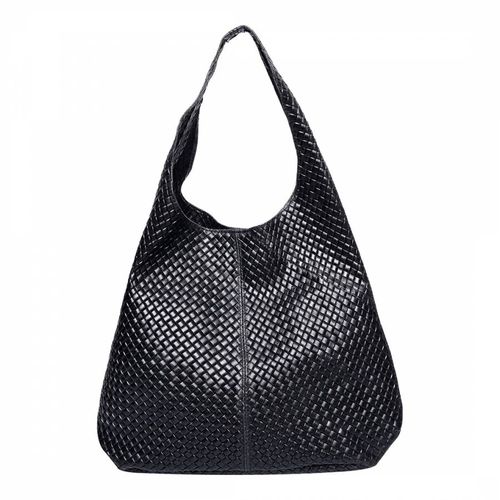 Black Leather Shopper Bag - Luisa Vannini - Modalova