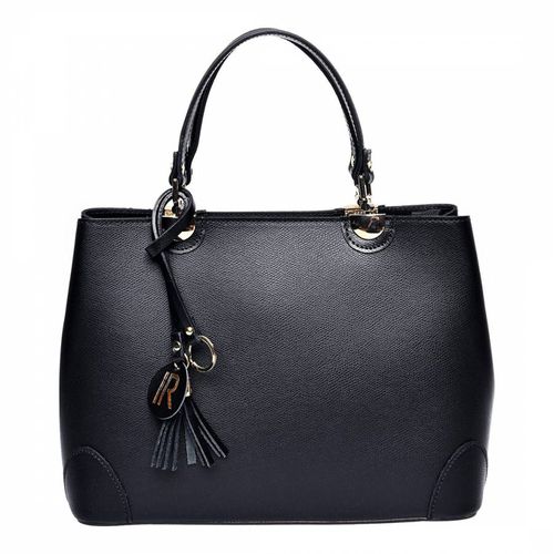 Black Leather Top Handle Bag - Isabella Rhea - Modalova