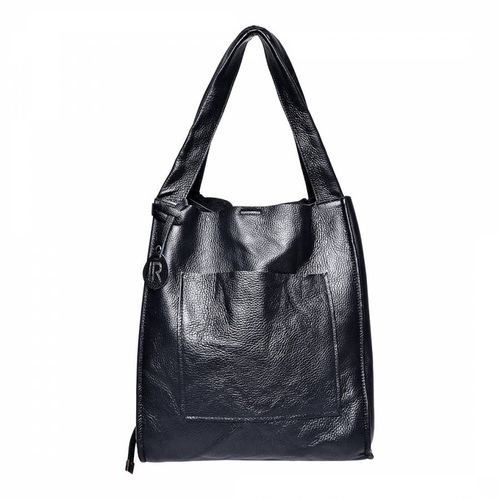 Black Leather Tote Bag - Isabella Rhea - Modalova