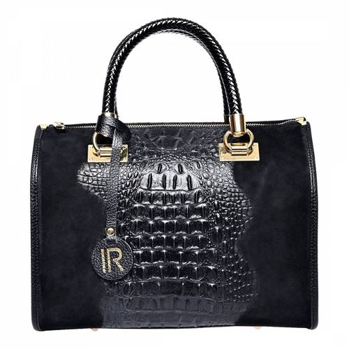 Black Leather Top Handle Bag - Isabella Rhea - Modalova