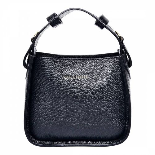 Black Leather Shoulder Bag - Carla Ferreri - Modalova