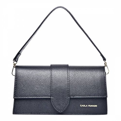 Black Leather Top Handle Bag - Carla Ferreri - Modalova