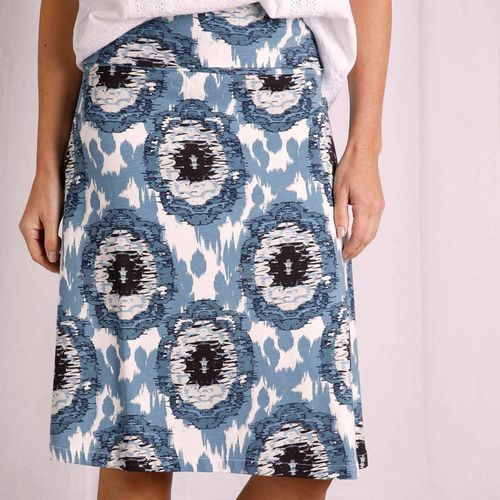 Blue Malmo Cotton Jersey Skirt - Weird Fish - Modalova