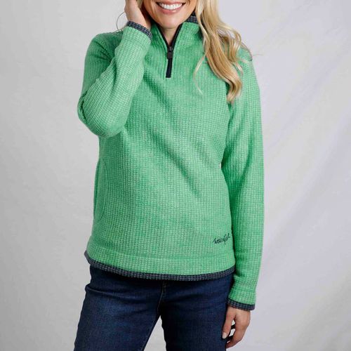 Green 1/4 Zip Grid Fleece - Weird Fish - Modalova