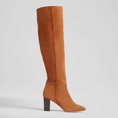 Tan Suede Courtney Long Boot - L K Bennett - Modalova