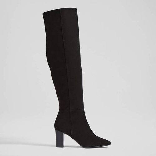 Black Suede Courtney Long Boot - L K Bennett - Modalova