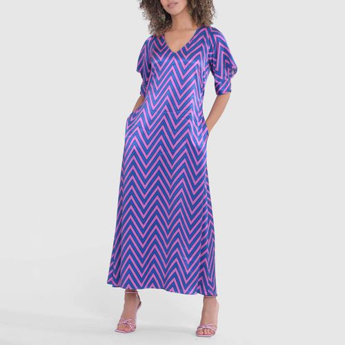 Blue/Pink A-Line Tie Back Dress - Closet - Modalova