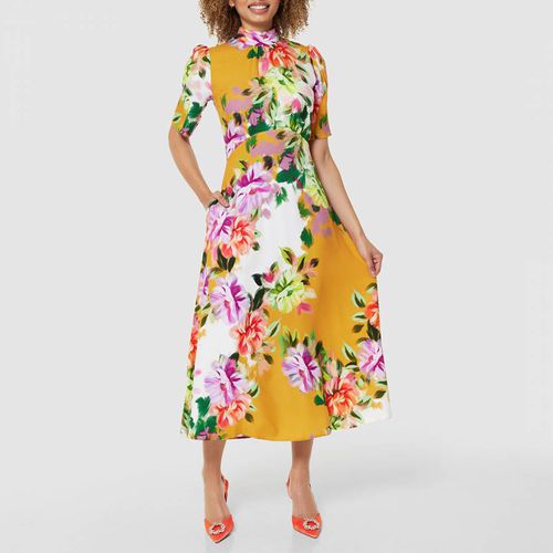 Floral Print Tie Back A-Line Dress - Closet - Modalova