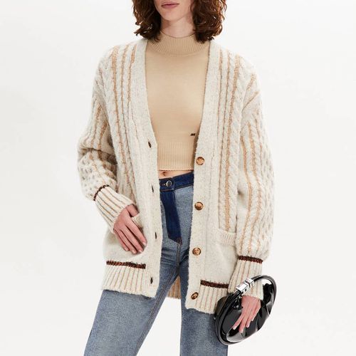 Cream Cable Knit Cardigan - Sonia Rykiel - Modalova