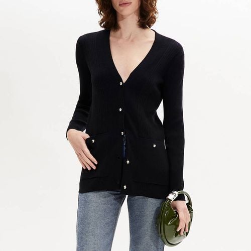 Black V-Neck Ribbed Cardigan - Sonia Rykiel - Modalova