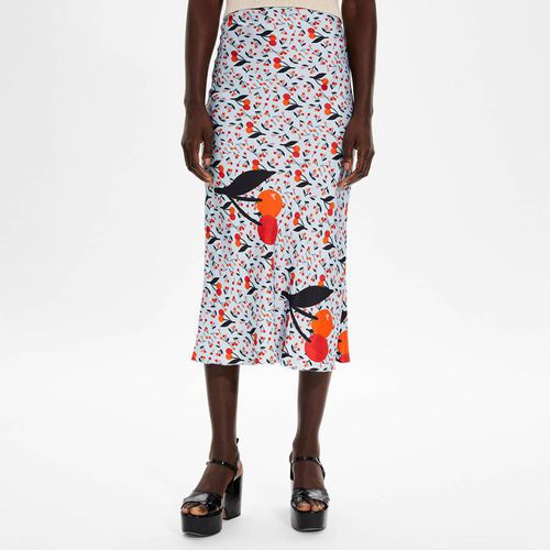 Blue Printed Silk Blend Midi Skirt - Sonia Rykiel - Modalova