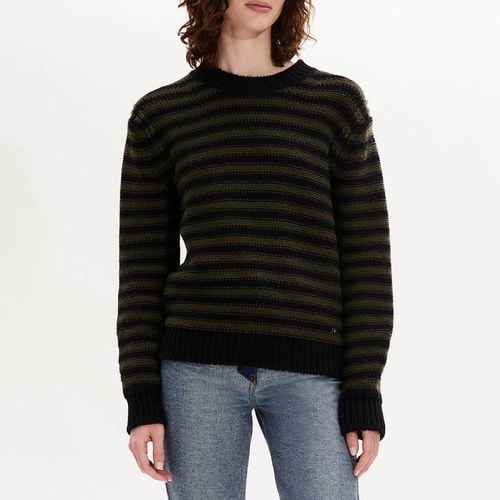 Black/Khaki Wool Poorboy Jumper - Sonia Rykiel - Modalova