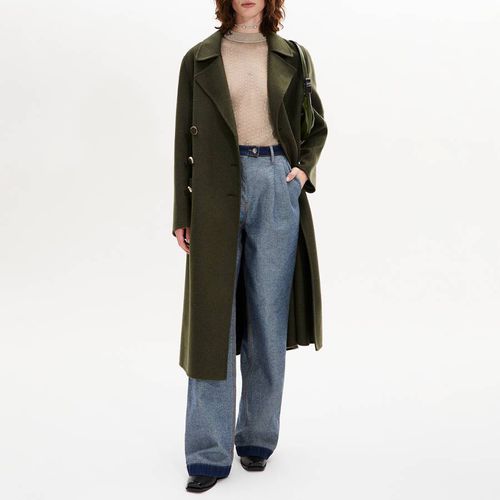 Khaki Wool Double Breasted Coat - Sonia Rykiel - Modalova