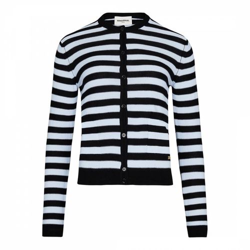 Black/Pale Blue Stripe Cardigan - Sonia Rykiel - Modalova