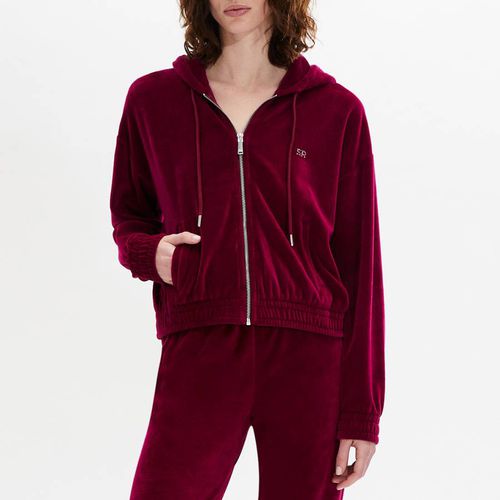 Red Velour Zip Hoodie - Sonia Rykiel - Modalova