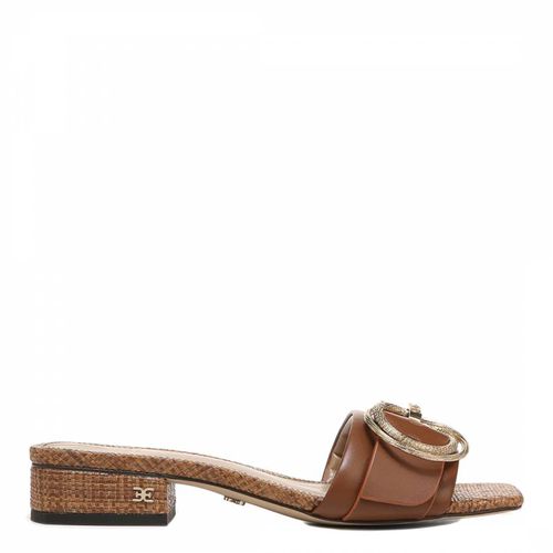 Cognac Delfi Leather Flat Sandals - Sam Edelman - Modalova