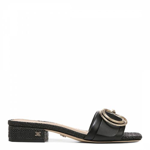 Black Delfi leather Flat Sandals - Sam Edelman - Modalova
