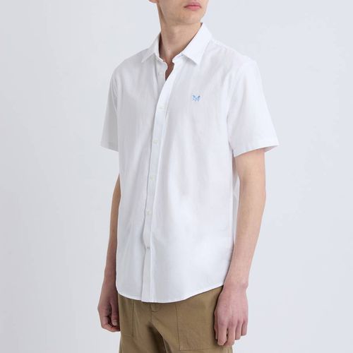 White Oxford Short Sleeve Shirt - Crew Clothing - Modalova
