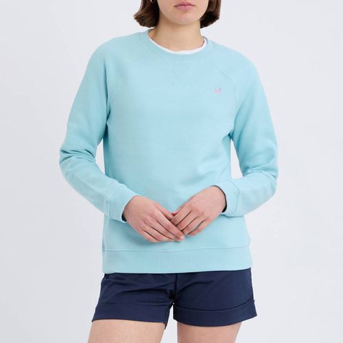 Blue Pique Cotton Crew Sweatshirt - Crew Clothing - Modalova