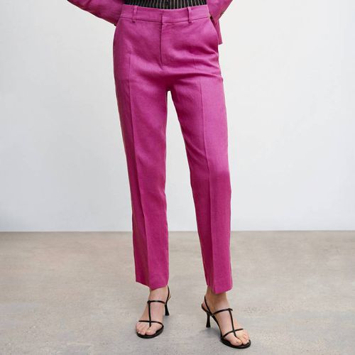 Purple Linen Suit Trousers - Mango - Modalova