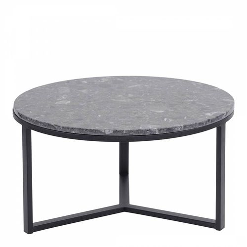 Shoreditch Black Metal and Grey Travisso Coffee Table Large - The Libra Company - Modalova