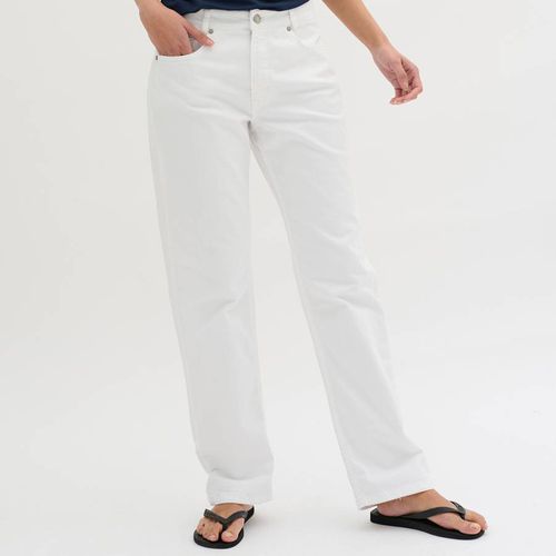 White High Waisted Straight Jeans - My Essential Wardrobe - Modalova