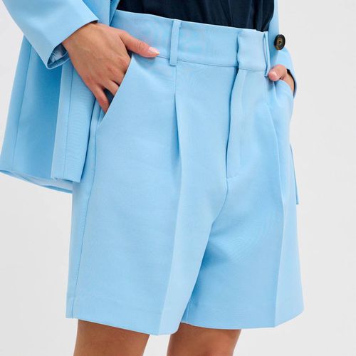 Pale Blue High Waisted Shorts - My Essential Wardrobe - Modalova