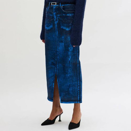 Blue Mettalic Aspen Skirt - My Essential Wardrobe - Modalova