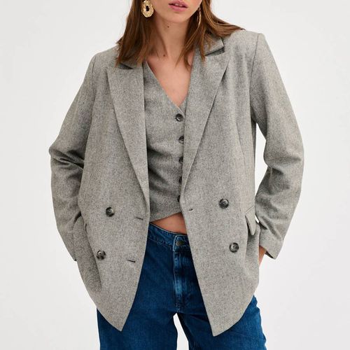 Double Breasted Wool Blend Blazer - My Essential Wardrobe - Modalova
