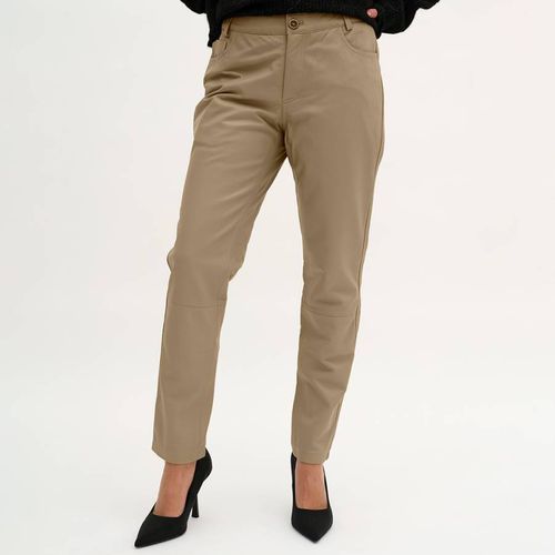 Beige Dune Leather Trouser - My Essential Wardrobe - Modalova