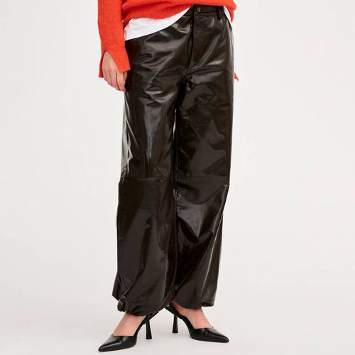 Chocolate Anna Leather Trouser - My Essential Wardrobe - Modalova