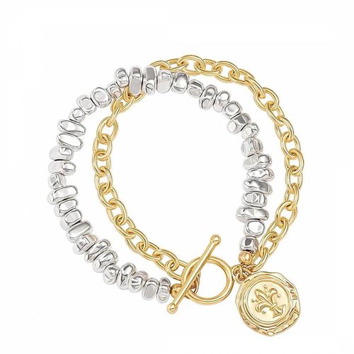 K Gold Two Tone Charm Bracelet - Liv Oliver - Modalova