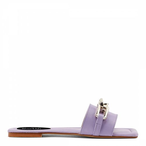 Lilac Slip On Flat Sandals - Bluetag - Modalova