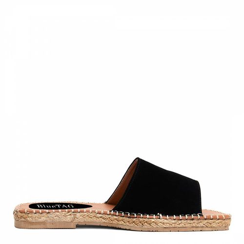 Black Slip On Flat Espadrilles - Bluetag - Modalova