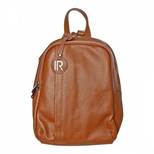 Brown Italian Leather Backpack - Isabella Rhea - Modalova
