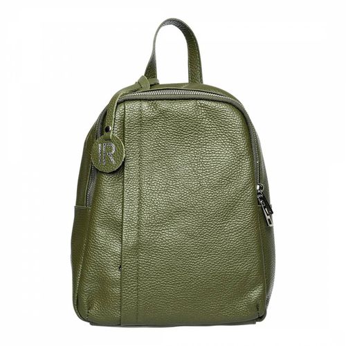 Green Italian Leather Backpack - Isabella Rhea - Modalova
