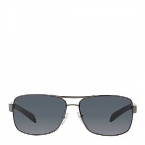 Men's Gunmetal Sunglasses 65mm - Prada - Modalova