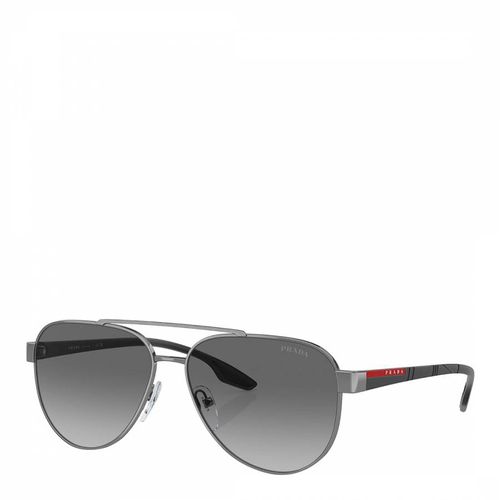 Men's Gunmetal Sunglasses 58mm - Prada - Modalova