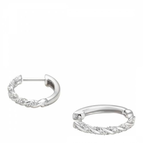 Diamond Trenzas Hoop Earrings - Diamantini - Modalova