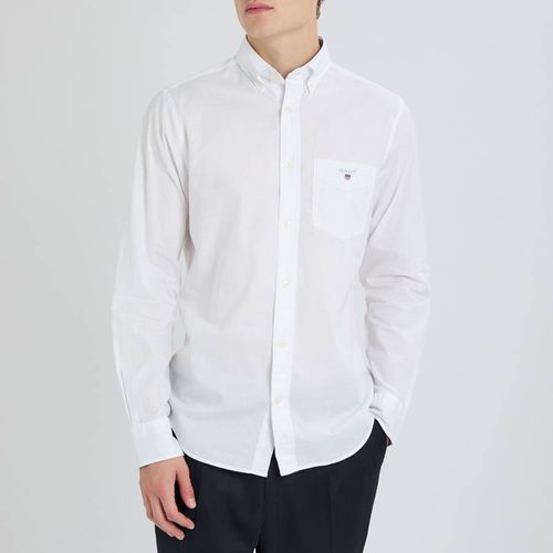 White Poplin Cotton Shirt - Gant - Modalova