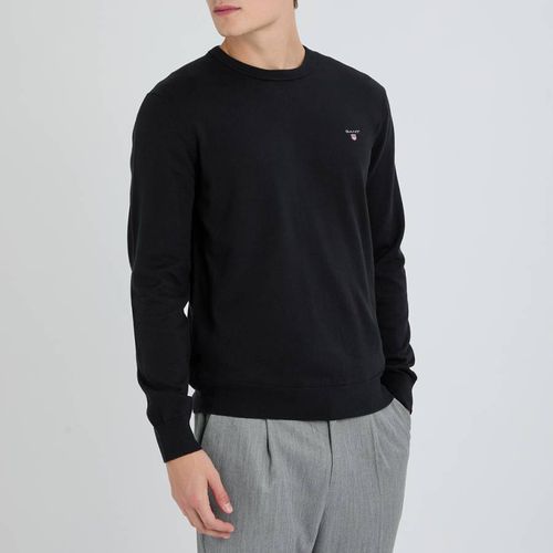 Black Crew Neck Cotton Jumper - Gant - Modalova