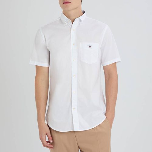 Poplin Short Sleeve Cotton Shirt - Gant - Modalova