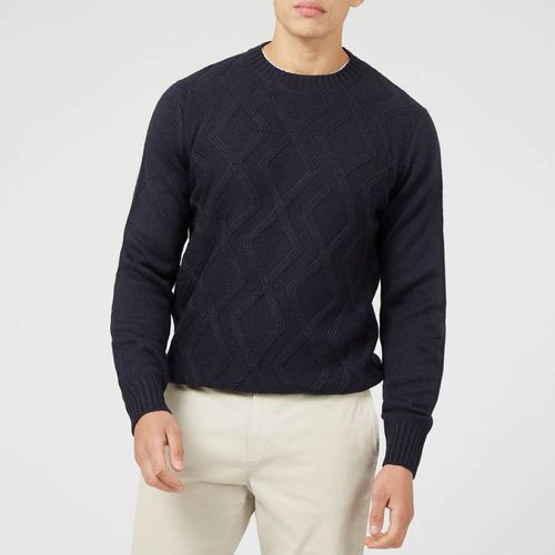 Navy Wool Blend Sweatshirt - Ben Sherman - Modalova