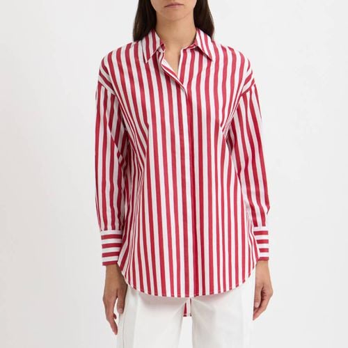 Red/White Cotton Dip Hem Shirt - NÂ°Â· Eleven - Modalova